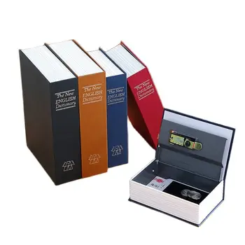24CM*15.7CM*5.5CM English Dictionary Creative Metal Boxes Card Pin Money Mobile Phone BooksSafes Savings Bank