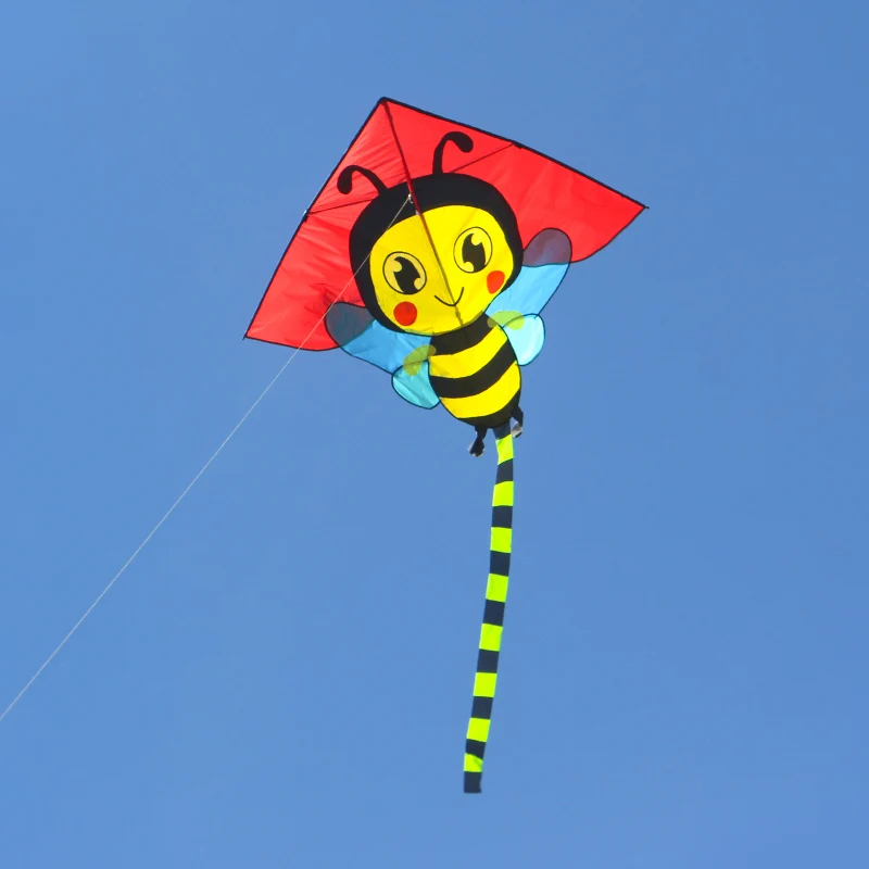 Paradise Bird 1,8 m kleiner Bieneendrachen mit 100 m Grifflinie und 2,9 m Schwanz, Outdoor-Spaßspielzeug für Kinder, Tierdrachen, Insektendrachen