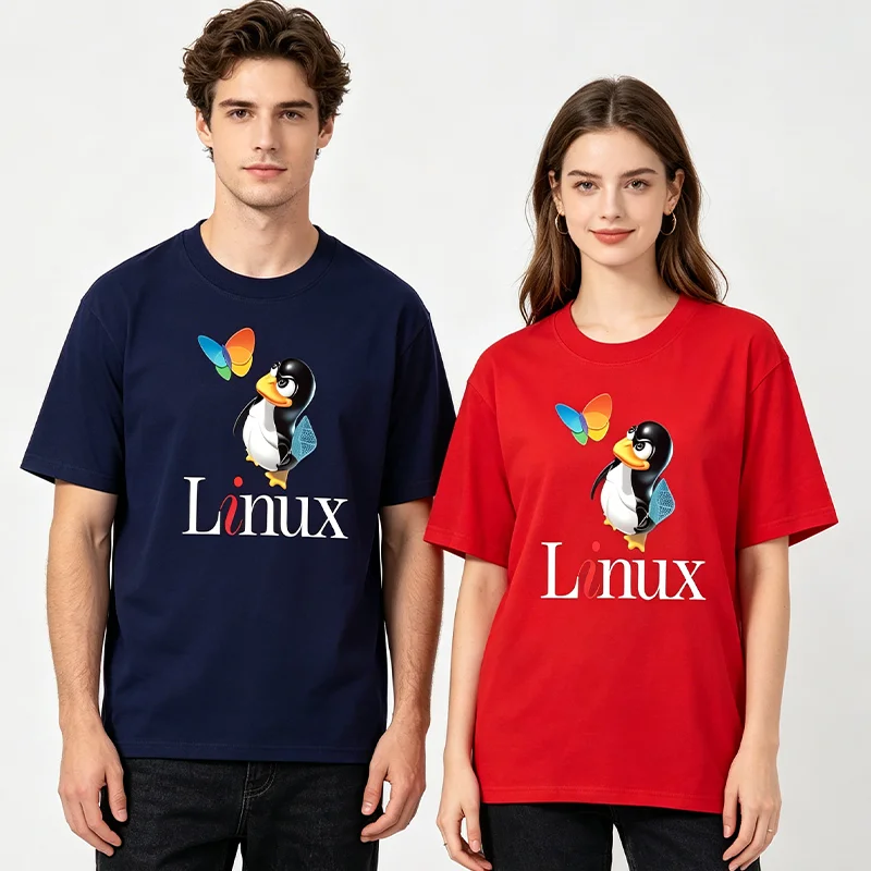 Unisex Cotton Short-Sleeve T-Shirt - Geek Programming Linux System Programmer Printed Design for Men And Women