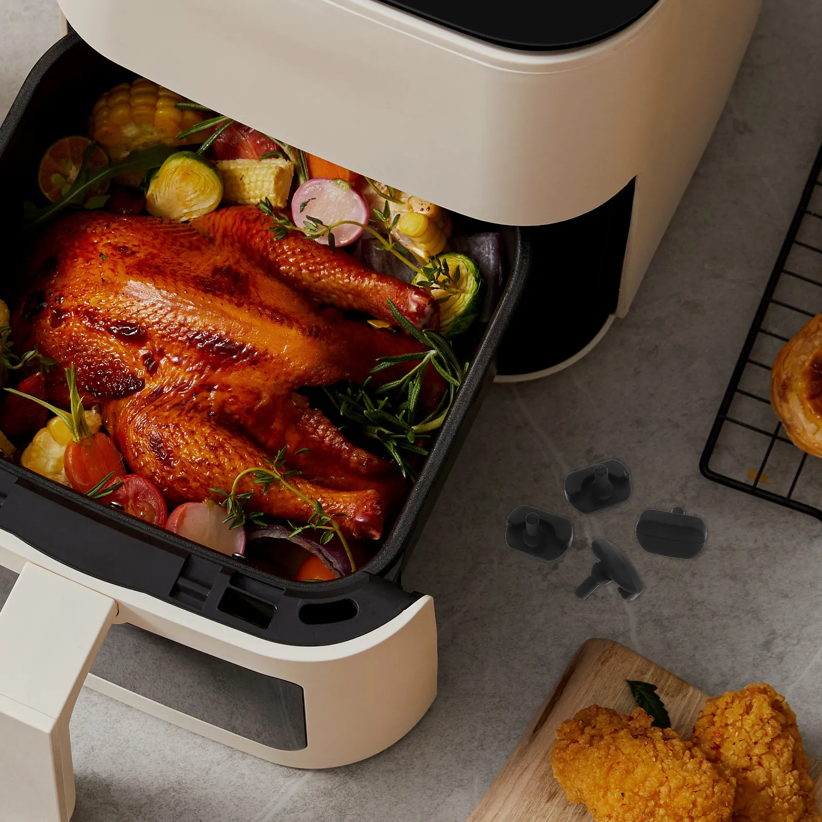 4Pcs Air Fryer Tray Feet Bumpe - Air Fryer Accessories review and price