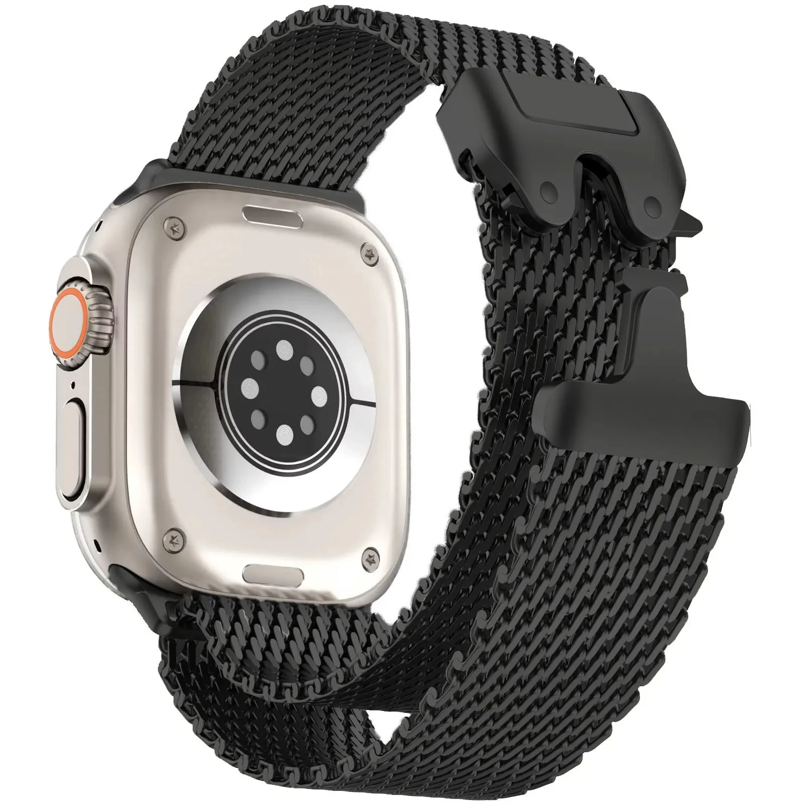 Titan Offizielles 1:1 Armband für Apple Watch Ultra Band 49 mm S10 46 42 45 44 mm 38 40 41 Milanaise-Armband iWatch 10 9 8 7 6 5 SE 4