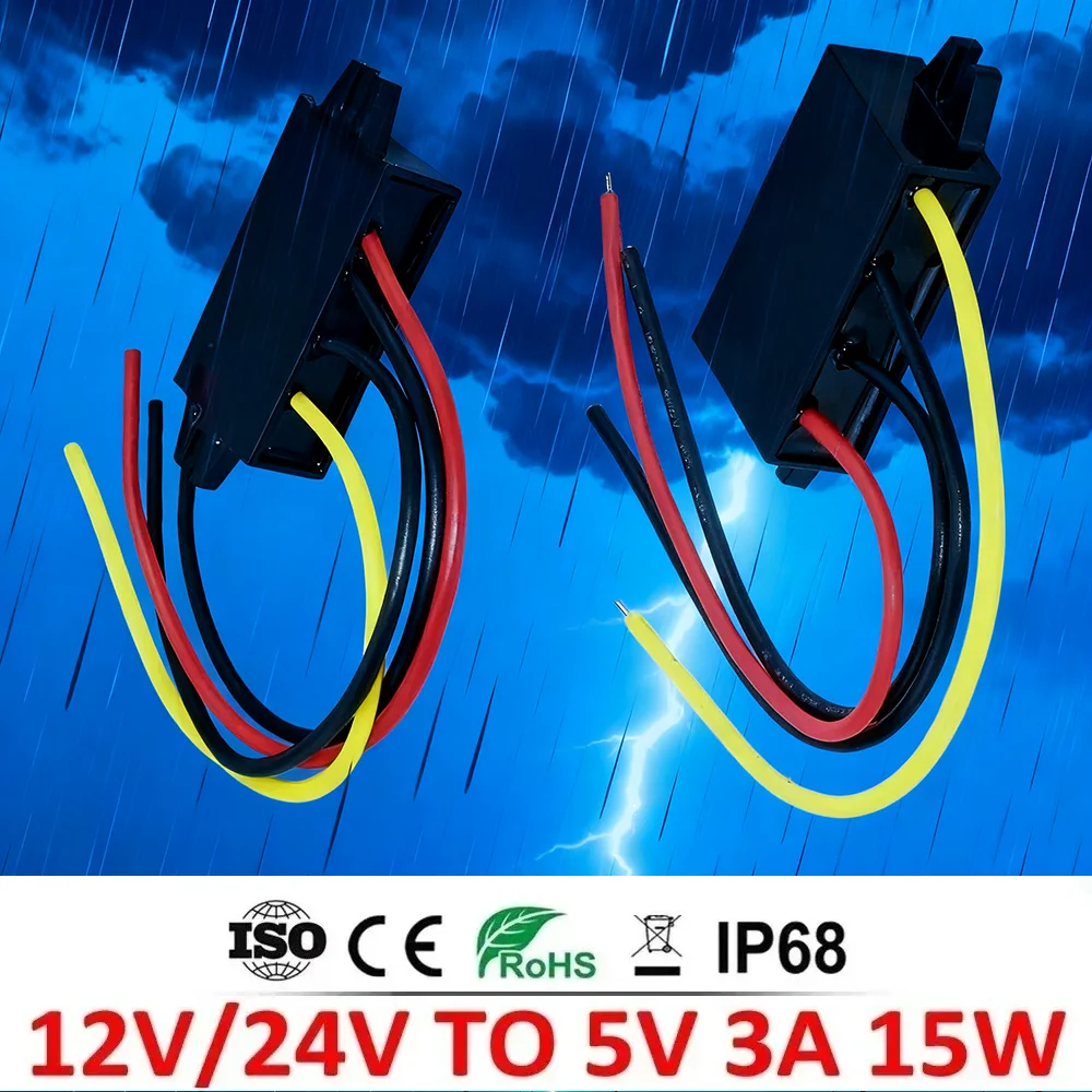 

Switching Power Supply 9V-80v to 5V Car LED DC DC Step Down Converter 12v24v to 5 Volt 3A Buck to 5V