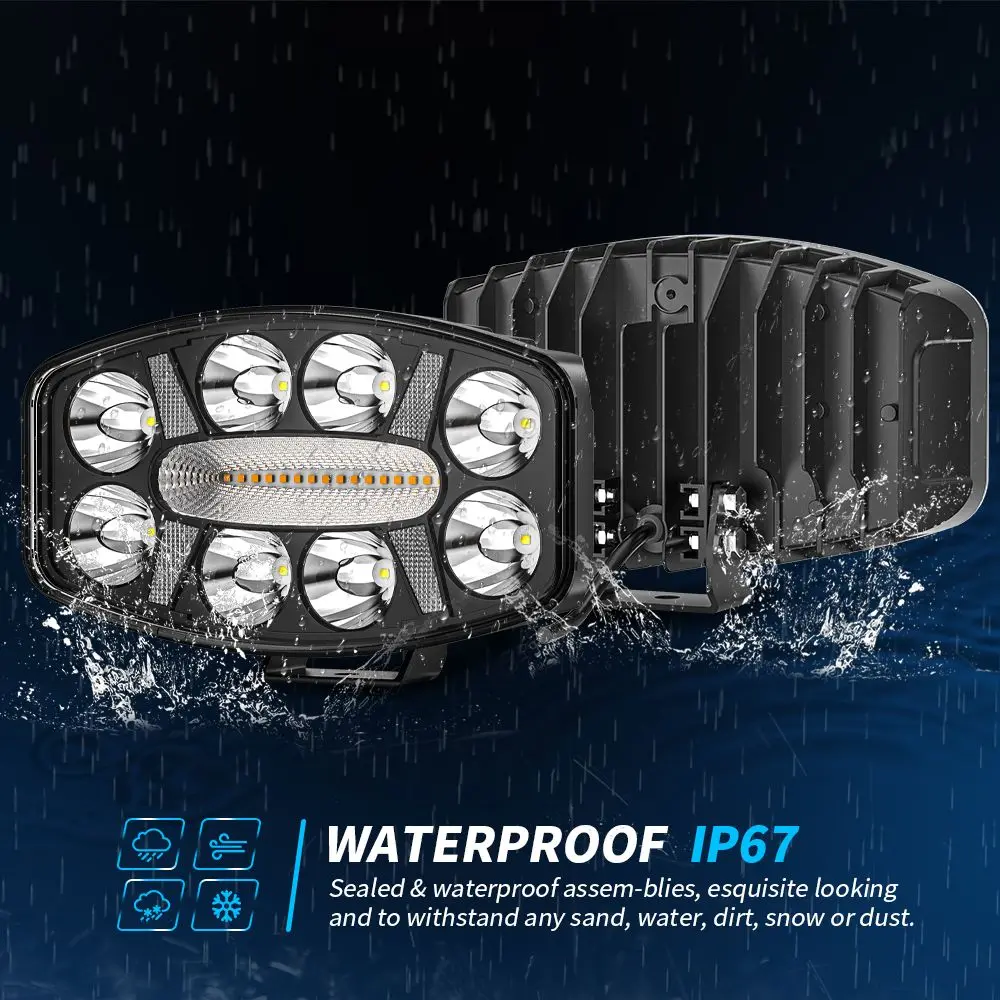 

10” LED Car Work Light Spotlight Fog Lamp 45W Waterproof 12V 24V DRL Headlight for Auto Offroad SUV Truck Boat Car Accessories