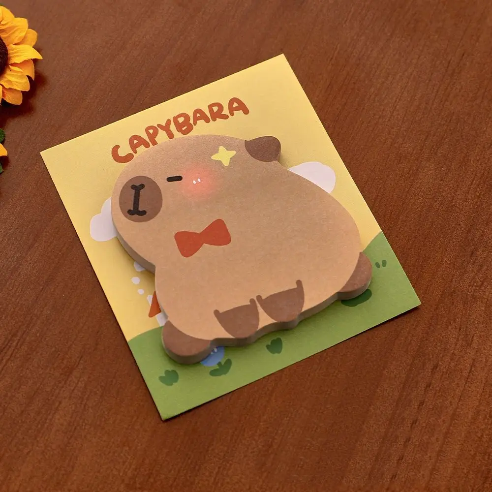 Cartoon Capybara Sticky Notes Cute Stationery Self-adhesive Memo Pad School Supplies 30 Sheets To Do List