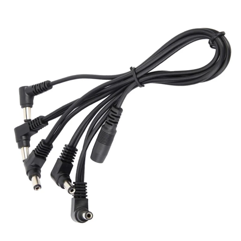 

5 Way Electrode Daisy Chain Cable For Guitar Effects Power Supply Adapter Splitter