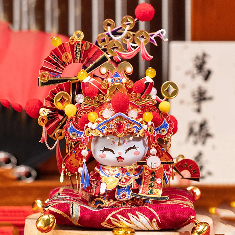 NEW DIY 3D Metal Puzzle Chinese Lucky Cat Model Building Kits Assembly Juliet Animal Jigsaw Puzzles for Girls Birthday Gifts