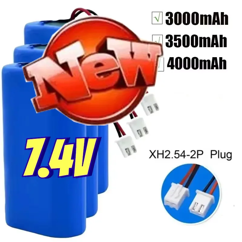 

7,4 В 18650 Аккумулятор 2S1P Аккумуляторы XH2.54 PLUG 3000 мАч 3500 мАч 4000 мАч 1500 мАч Аккумуляторная батарея + печатная плата