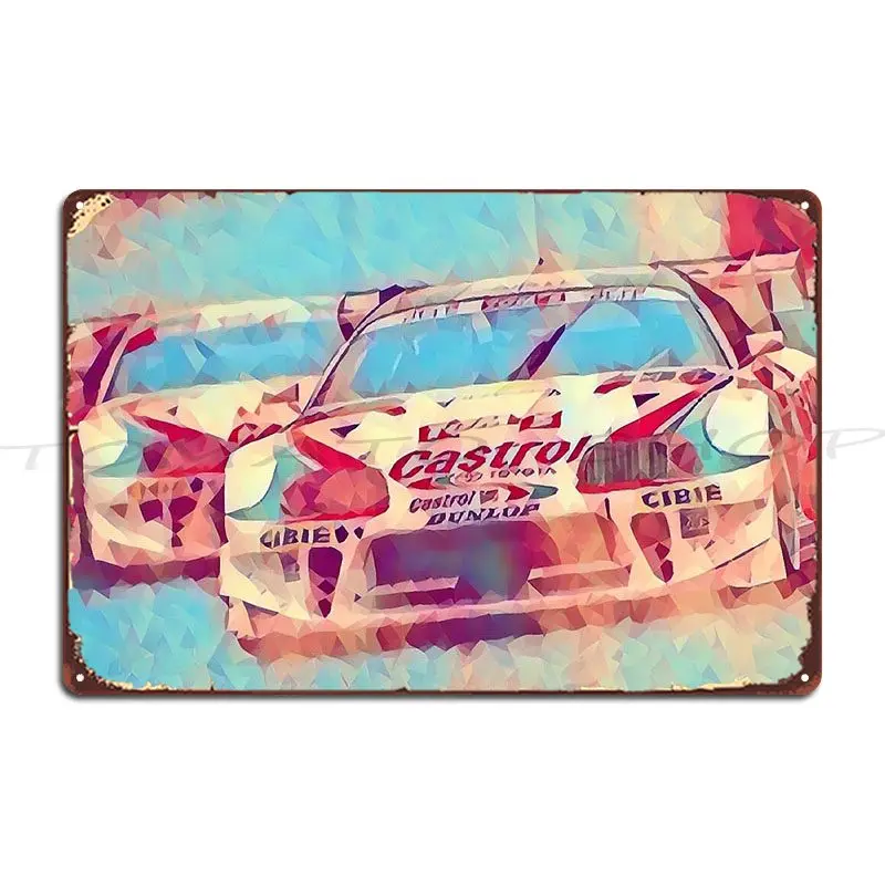 Castrol Supra Gt500 Racing Car Metal Sign Plaques Kitchen Retro Wall Decor Designer Tin Sign Poster