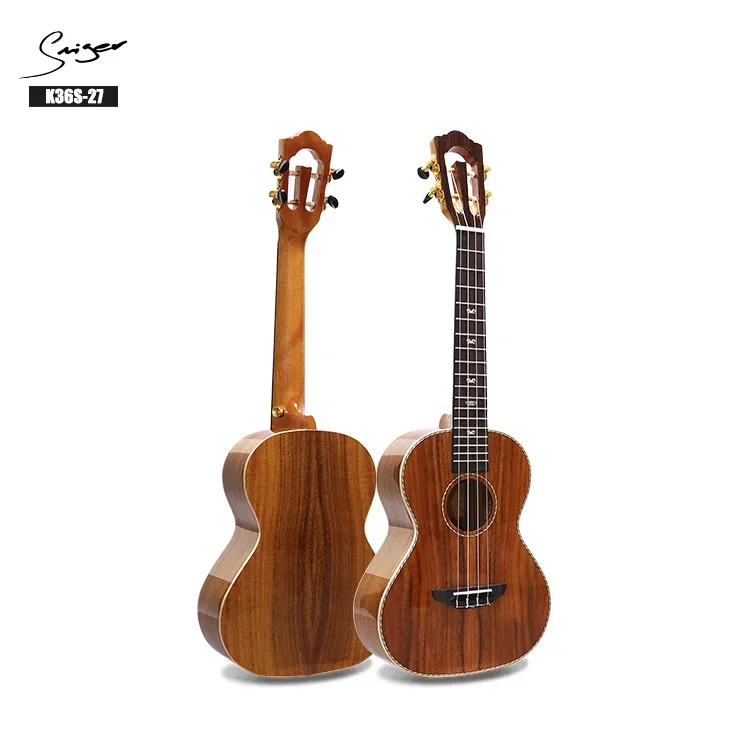 Ukulele Manufacturer Wholesale Solid KOA 27inch UKE Glossy Tenor Ukulele