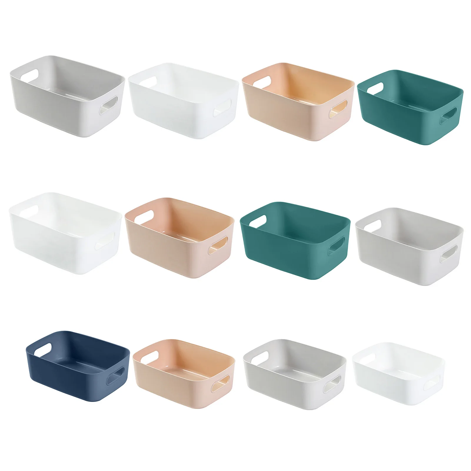 Desktop Storage Basket Desktop Storage Basket PP Cosmetic Storages Box Desktops Sundries Organizer with Handle for Household