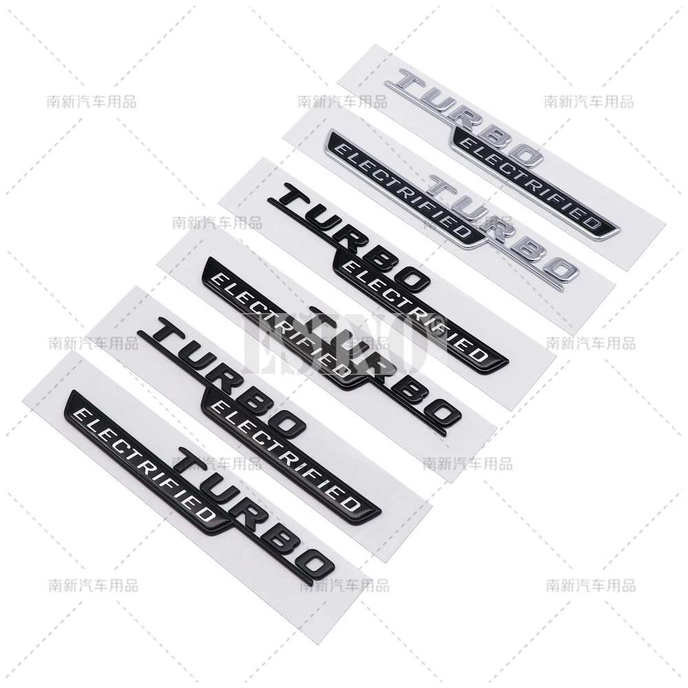 

2 x Turbo Electrified 3D ABS Adhesive Emblem Rear Fender Body Badge Auto Accessory for Mercedes Benz C300 E260 E300