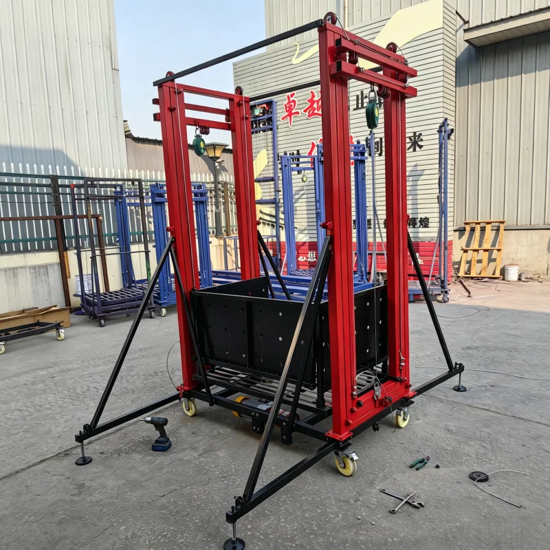 Aluminum Lift Hydraulic One Man Lift Lifting Scaffold Anti-slip Mobile Electric x
