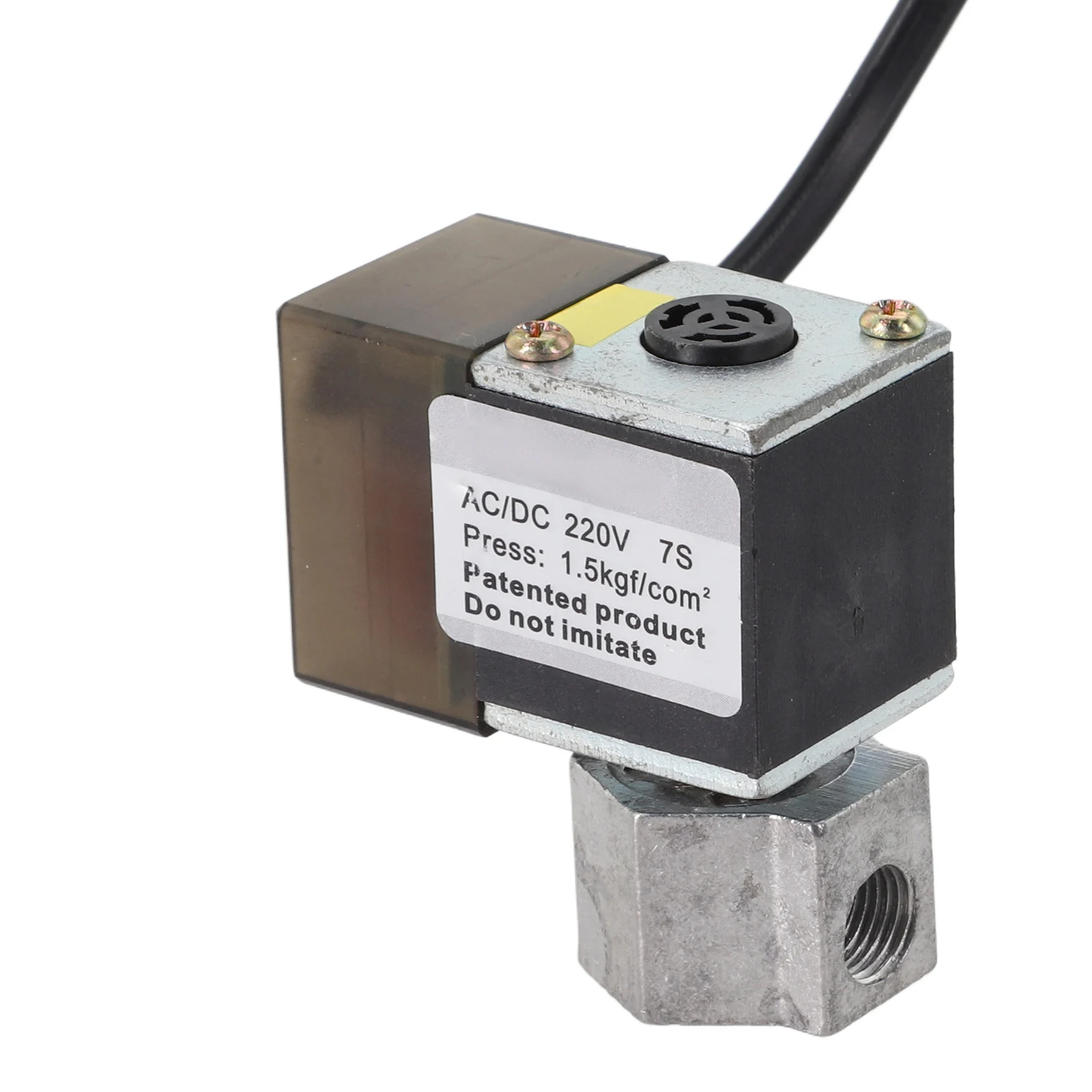 Compact Air Valve 34cm Cable Length Air Pump Solenoid Valve Silent Working Cast Aluminium Material Quiet Workspaces