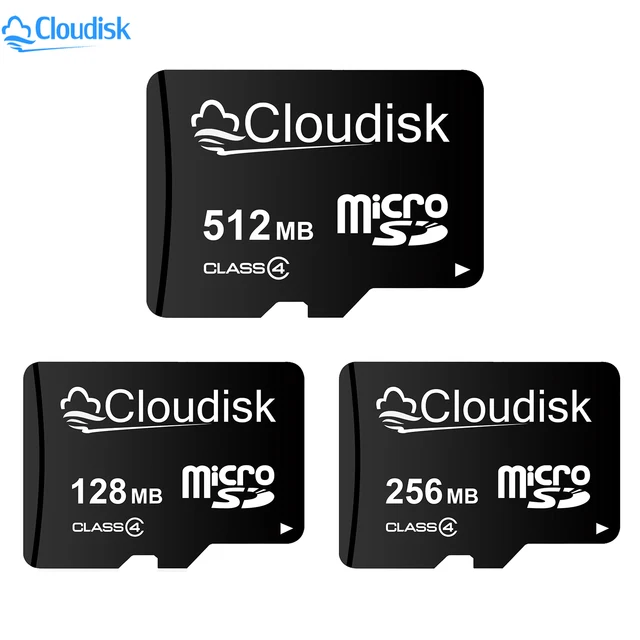 Karta pamięci Cloudisk Small Capacity Micro SD 128MB 256MB 512MB (512MB=0.5GB) C4 do MP3, zdjęć i małych plików.