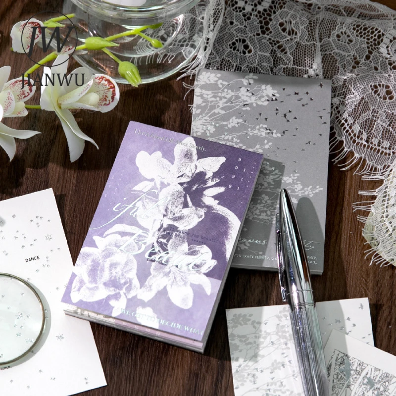 JIANWU Abandoned Mailbox Series Vintage Tree Flower Landscape Material Collage Memo Pad Creative DIY Junk Journal Stationery
