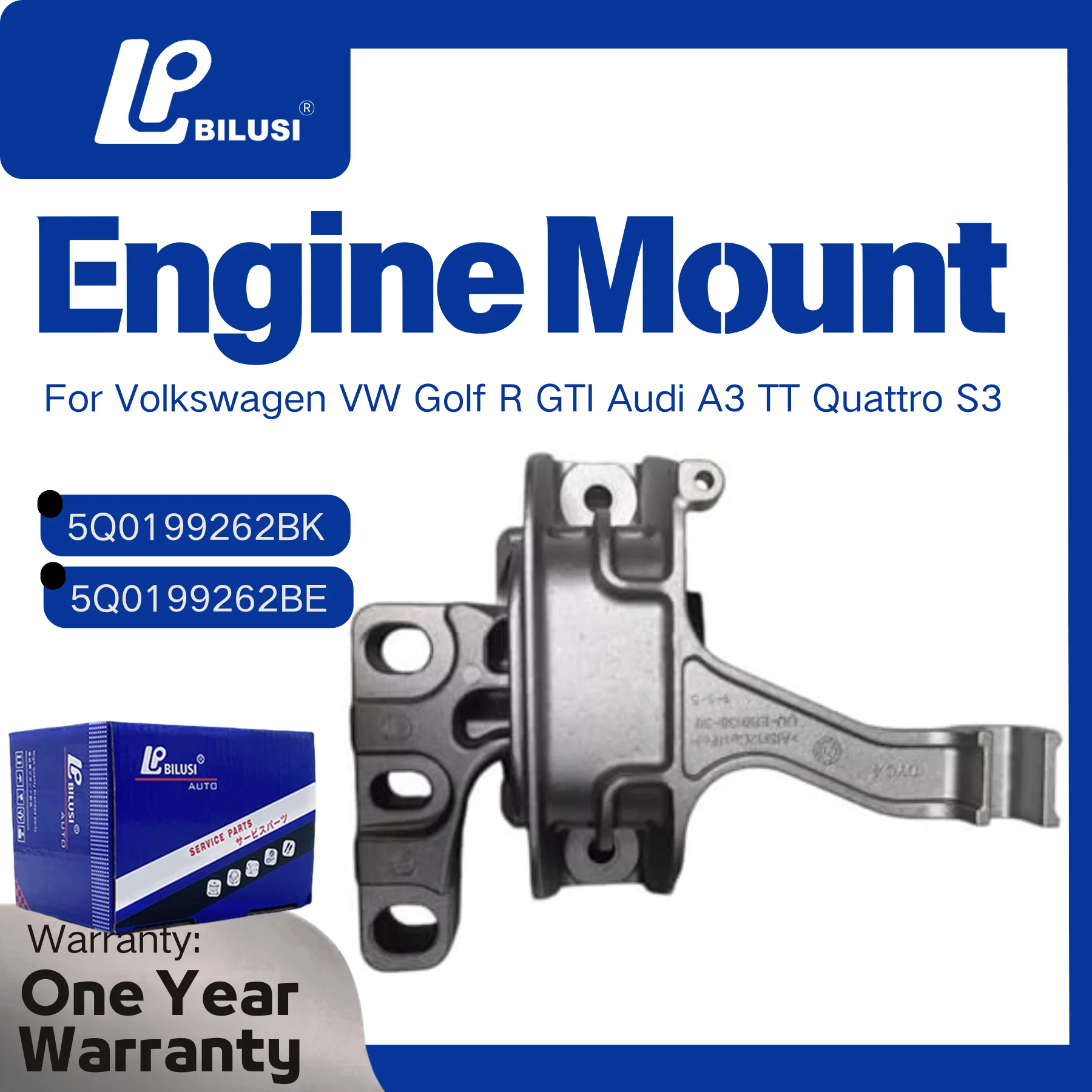 

BILUSI Engine Motor Mount Bracket Support Bearing New For Volkswagen VW Golf R GTI Audi A3 TT Quattro S3 5Q0199262BK 5Q0199262BE