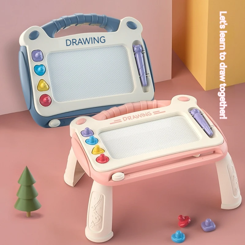 quadro-magnetico-de-desenho-grande-com-quatro-zonas-de-cores-bloco-de-esboco-apagavel-portatil-com-alca-quadro-de-escrita-para-grafite