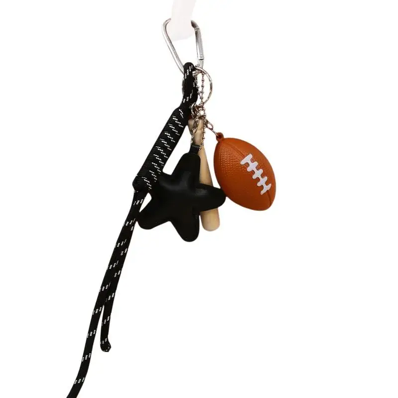 Niedlicher Taschenanhänger Schlüsselanhänger mit Mini-Kamera, 8-Ball-Anhänger, geflochtenem Riemen für Handtaschen, Rucksäcke, Schlüssel, Dekoration – Detail 3