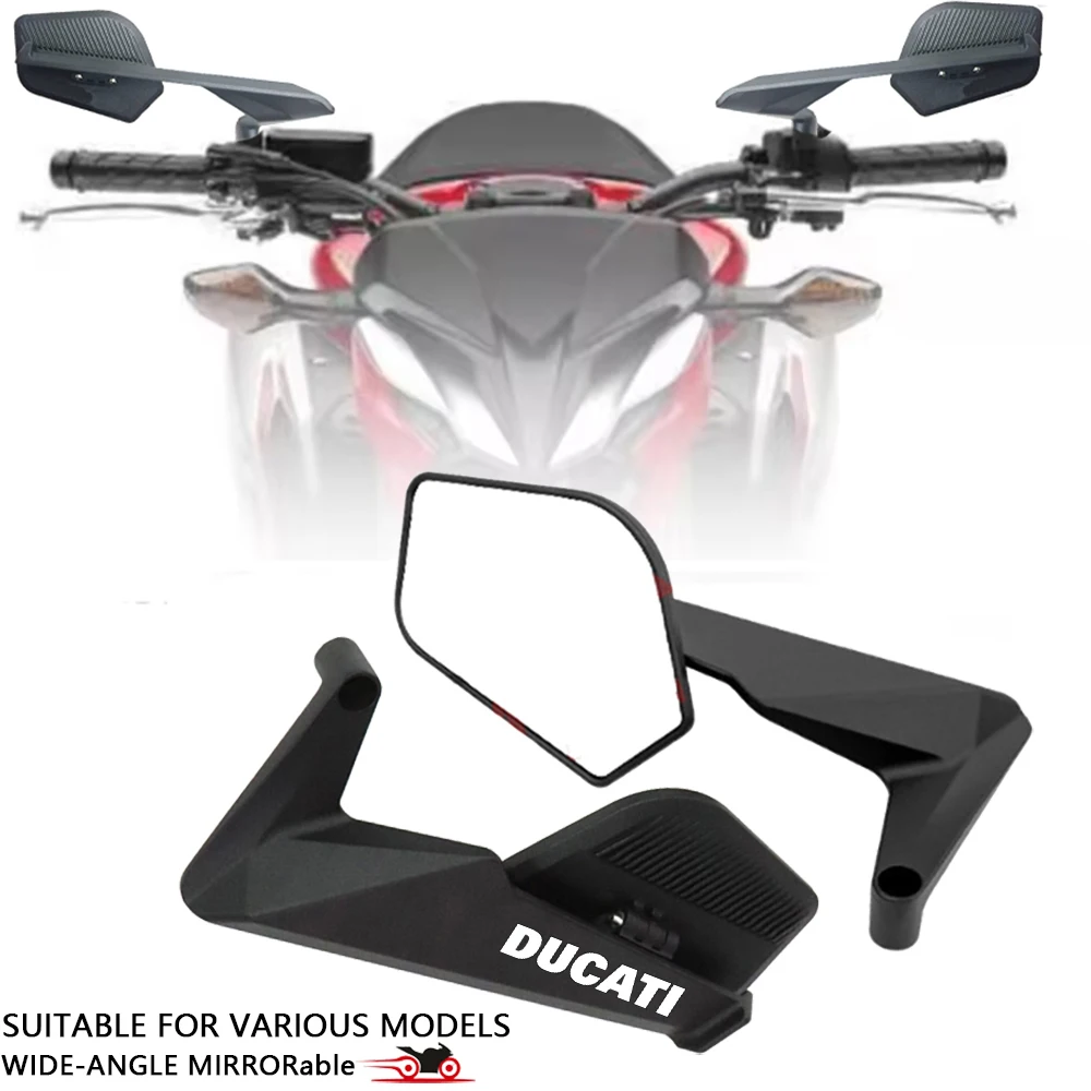 Motorcycle Side View Mirror For Ducati Monster 696 795 796 797 821 937 S2R 800 Rearview Mirrors Kits Rotate Adjustable