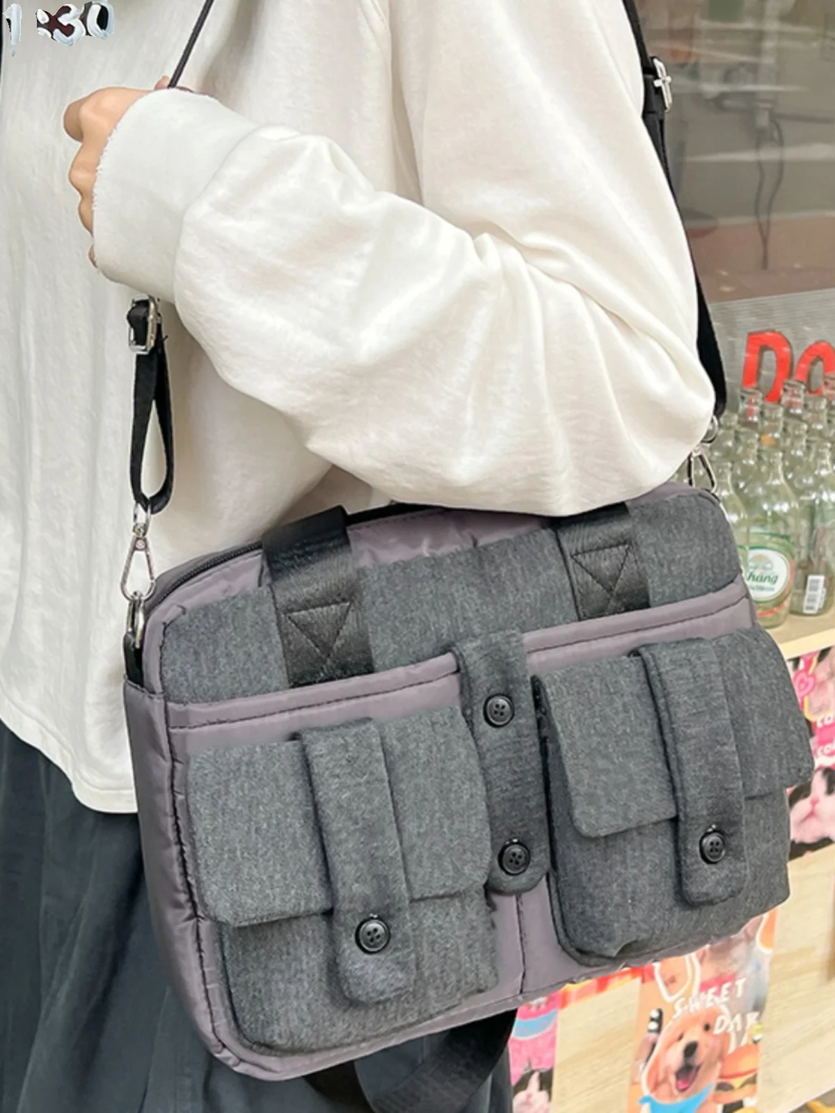 

Trendy Women's Large Capaci Button ket Bag Crossbody oulder Bag 2024 New Sle Casual Faion Handbag Ka Le Er