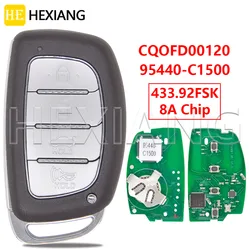 HE CQOFD00120 8A Chip 433MHz Proximity Smart Card Car Remote Control Key 95440-C1500 For Hyundai Sonata 2017 2018 2019