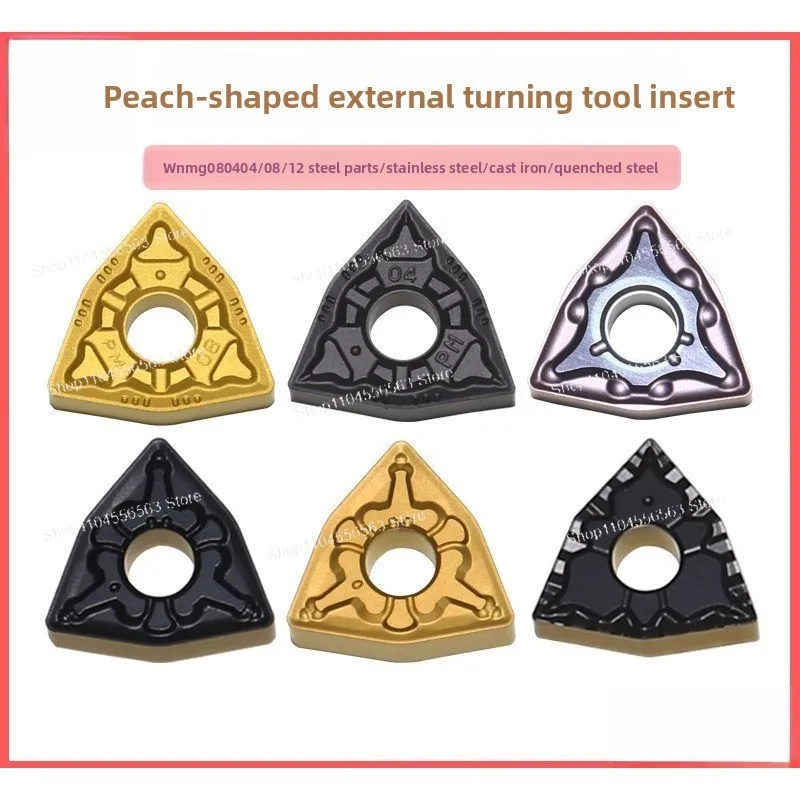 Lathe Roughing & External Turning Insert - WNMG080404/080408-PM Peach-Shaped For Stainless Steel