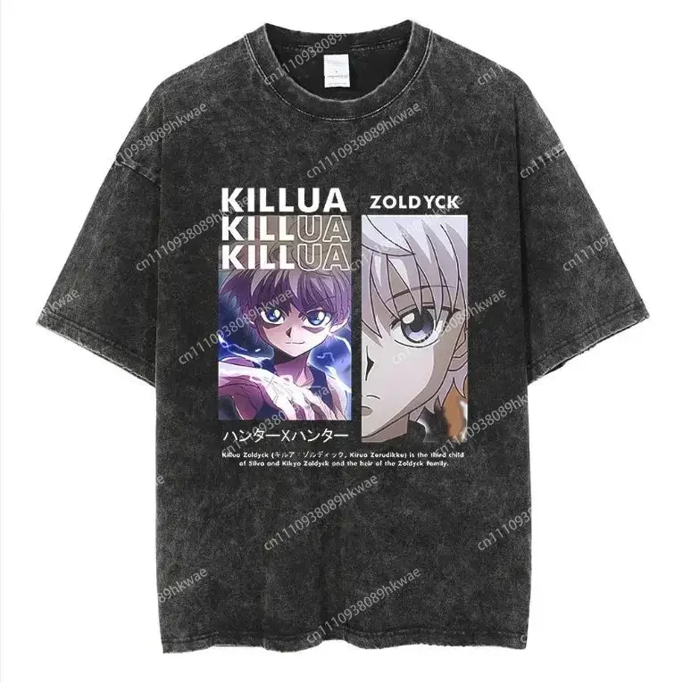 My Hero Academia Summer Vintage Washed Cotton T Shirt Oversized Streetwear Himiko Toga Red Manga Panel Graphic Tee