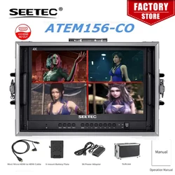 Seeetec-ミニミキサーモニター,ATEM156-CO 15.6,4k,hdmi,マルチビュー,ライブストリーミング,ブロードキャスト用