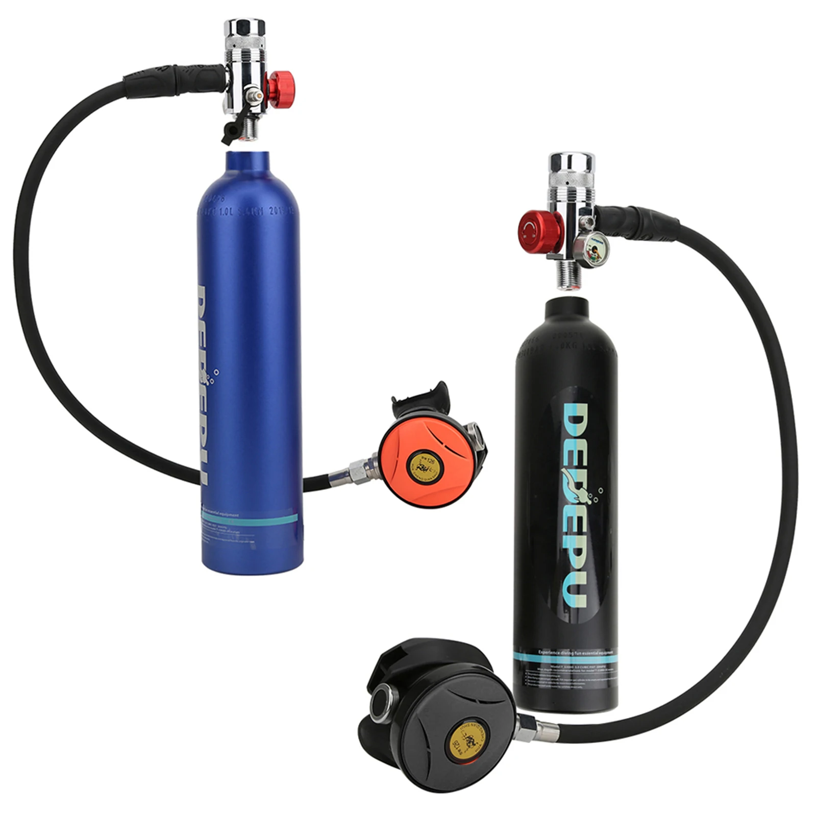 DEDEPU 1L Diving Scuba Air Tank Aviation Aluminum Empty Oxygen Cylinder Snorkeling Breathing Device