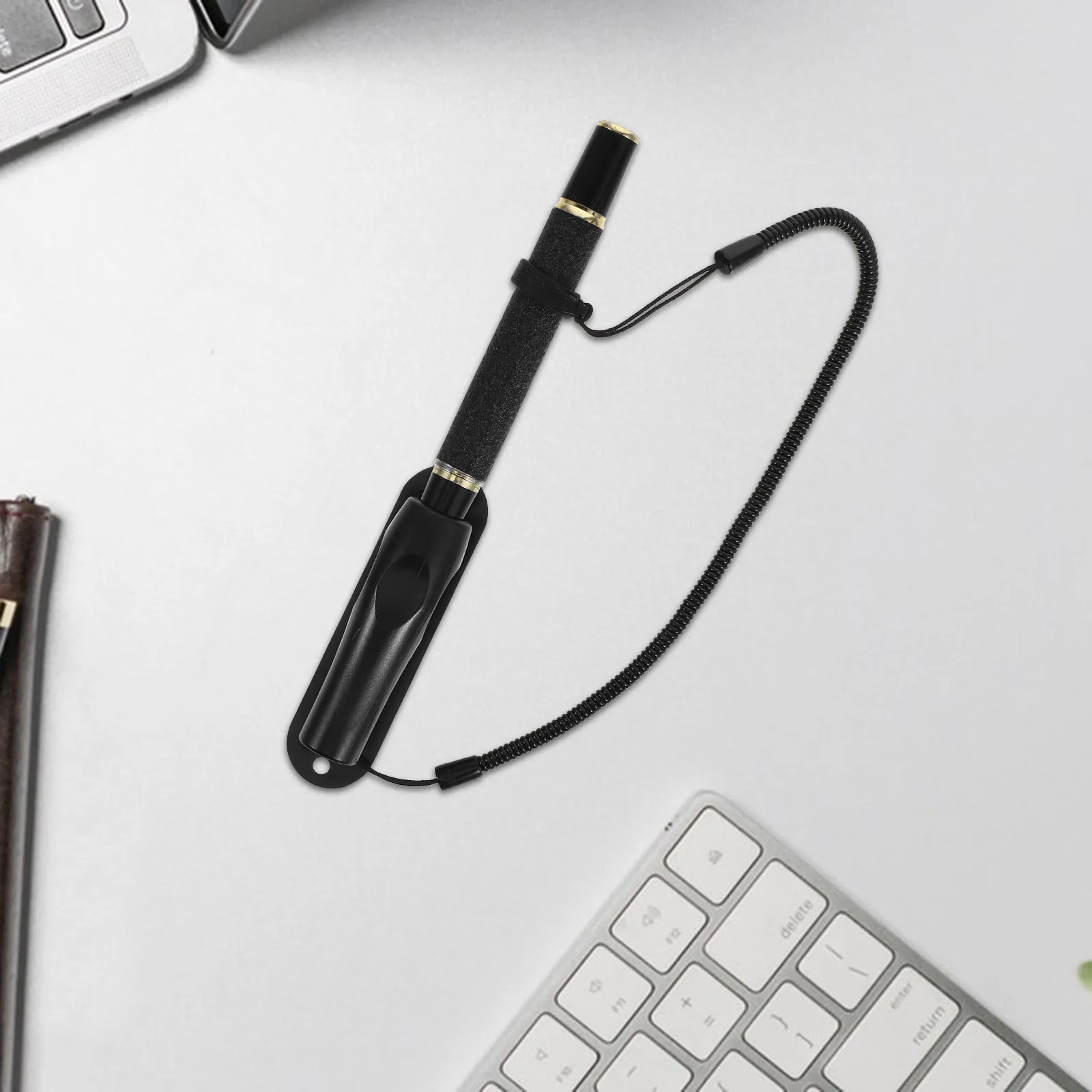 2 Pcs Lanyard Pen Loop Penholder Stylus with Tether Pencil Silica Gel Notebook for