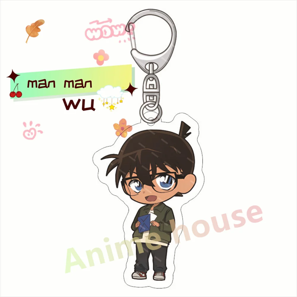 Anime fans Wild Police Story Cartoon Keychain solve a case Cosplay Q Version Figures Acrylic Pendant Key Chain Friend gifts