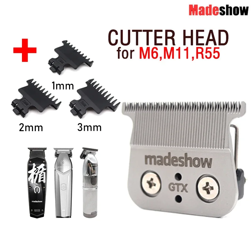 

Madeshow M6 M11 Kulilang R55 Professional Hair Clipper 0mm Original Blade Hair Cutting Machine Replaceable Cutter Head