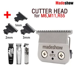 Madeshow 전문 헤어 클리퍼, 교체형 커터 헤드, 오리지널 블레이드, 헤어 커팅 머신, 0mm, M6, M11, Kulilang R55