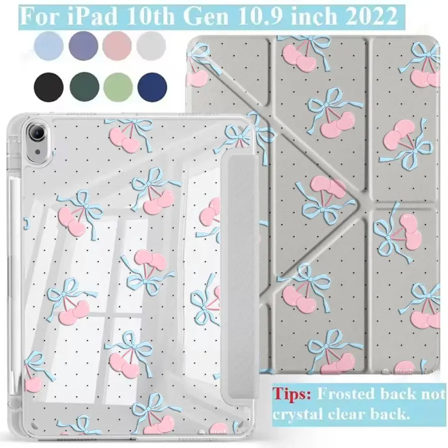 Tablet Case For iPad Mini 6 7 Pro 2025 Air 4 5 M3 M2 M4 11inch Pro 11th 10th 9th 8th 7th 12.9inch Holder Cover Y-Fold Coquette
