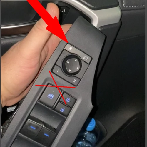 Imagen 2 del producto Luces LED azules de hielo y blancas para espejo retrovisor, interruptor automático plegable para Toyota rav4 Crown Lexus, 1 unidad