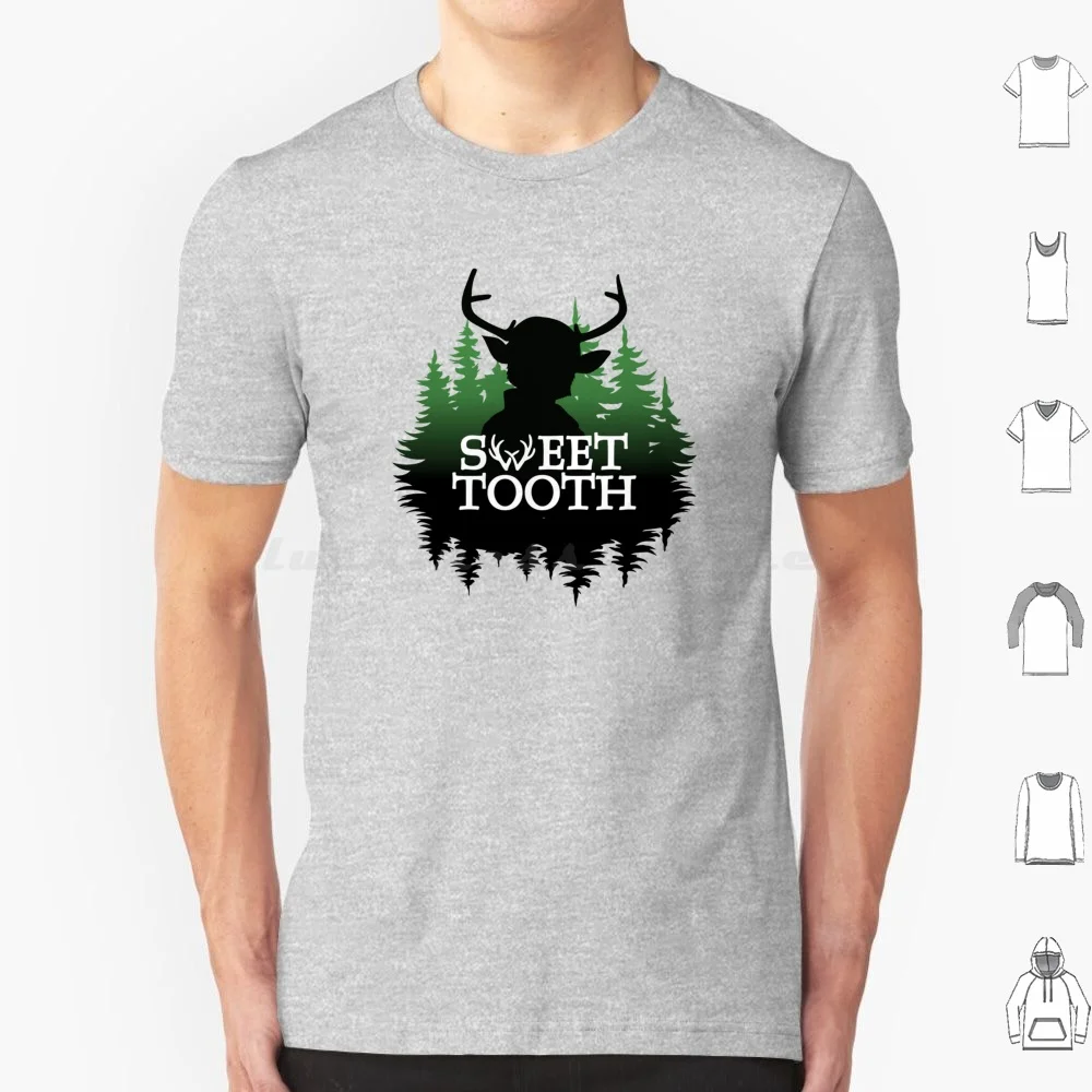 Camiseta de algodón con logotipo de ventilador de dientes dulces, camiseta fresca 6xl, serie de Tv Netflix Antlers, programa de Tv de cómic de dientes dulces, Post Apocalypse Forest