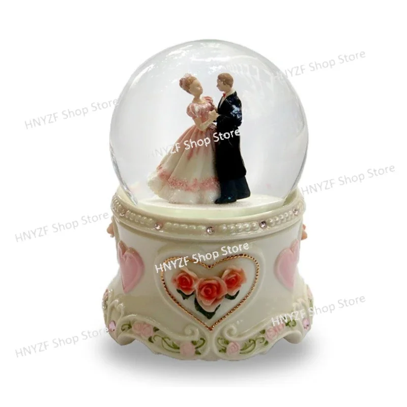 

Dream Wedding Music Box Snowflake Crystal Ball Ornament Music Box for Girls and Sisters Birthday Gifts Wedding Home Decoration