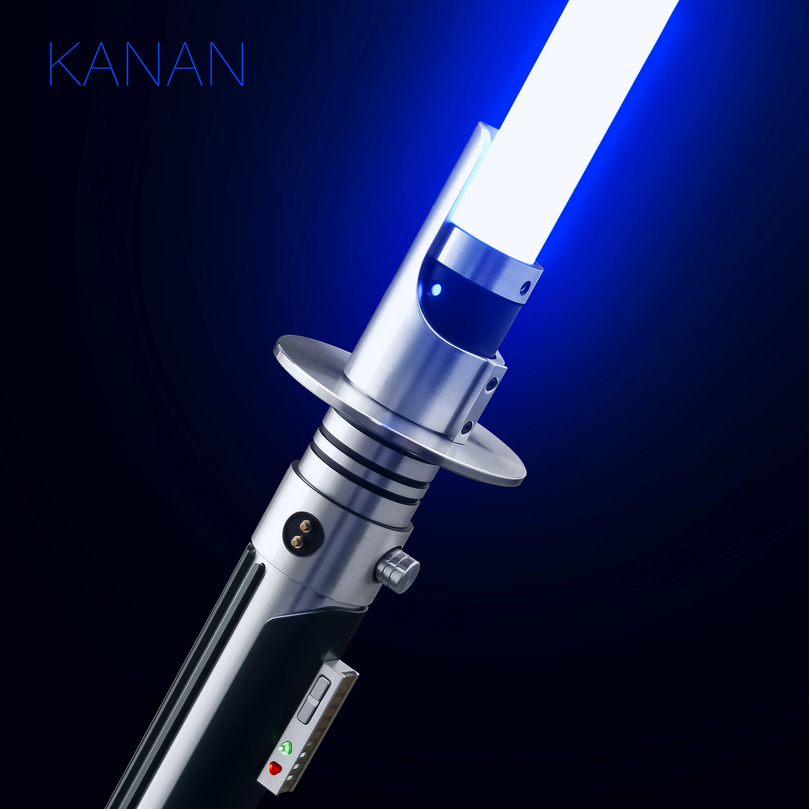 Kanan Jarrus sable de luz láser, espada con mango de Metal, efecto que cambia de Color