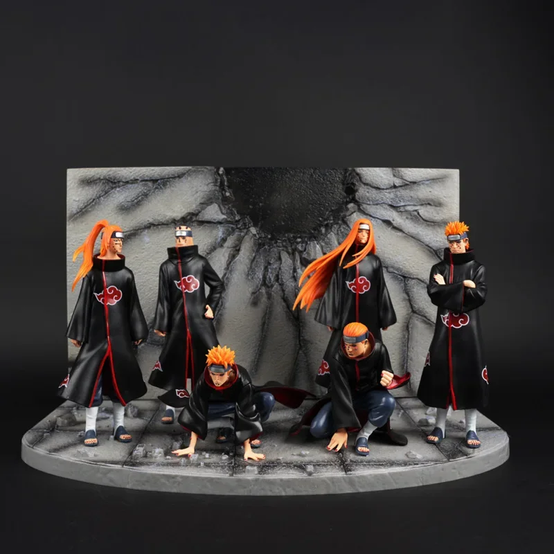 

NARUTO anime Akatsuki Pain action figure statue room ornament 35cm model toys decoration Collection for boys kids gifts birthday