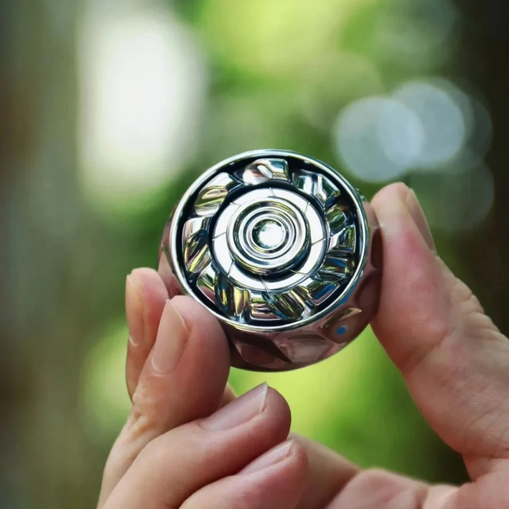 Ryan EDC WAVE PRO Stainless Steel Fidget Spinner Haptic Coin Stress Relief Toy Original Designs Anti-stress Toys