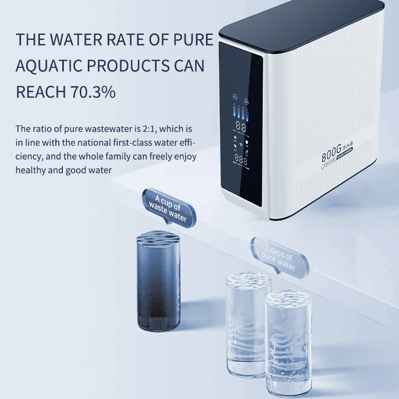 ZILISI RO water purifier, household direct drinking machine, kitchen tap water reverse osmosis filtration 2024 new Pro800-1000G