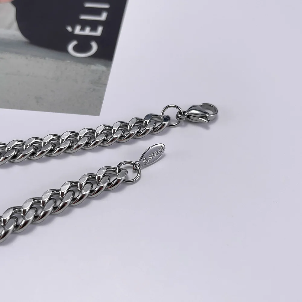 European And American Retro Fashion Versatile Alien Accessories Personalized Hip-Hop Cuban Chain Titanium Steel Bracelet For Men