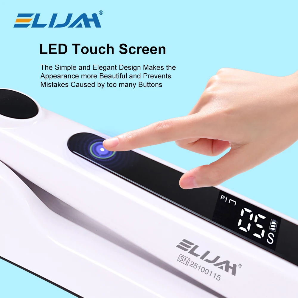 Lámpara de Fotopolimerización Dental Inalámbrica 1S con Cabezal Metálico AI, 800-2400mw/cm², 4 Modos de Trabajo, Herramientas de Fotopolimerización para Dentistas