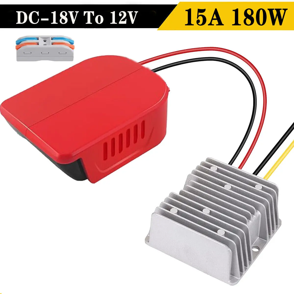 DC 18V to DC 12V Voltage Regulator Step Down Converter  for Einhell 18v Li-ion Battery 15A 180W DIY Adapter Automatic Buck Boost