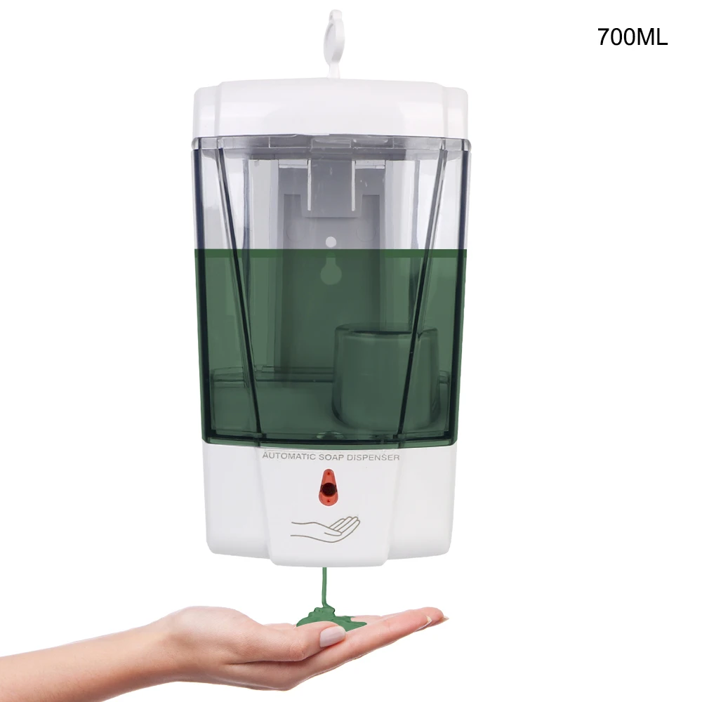 Touch-free Lotion Pump Touchless Liquid Wall-Mount for Kitchen Bathroom Automatic IR Sensor Soap Dispenser 700ml