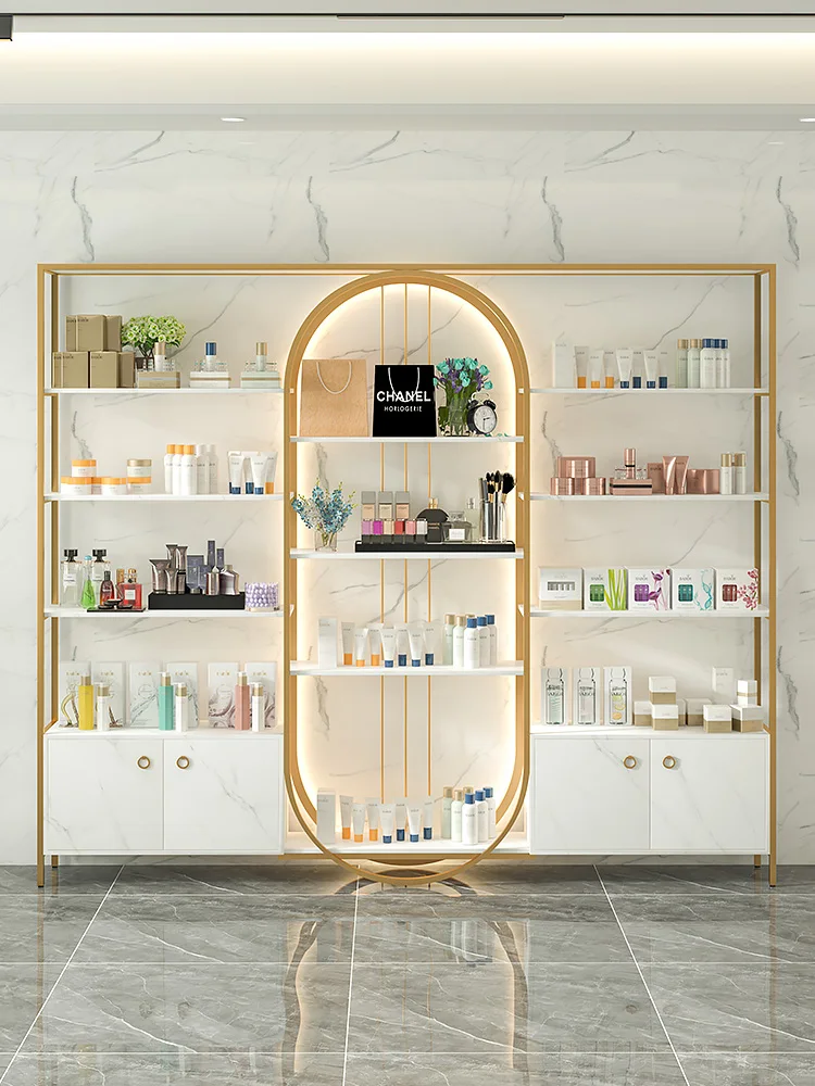 Skincare and cosmetics display rack, beauty salon display cabinet, nail storage display cabinet