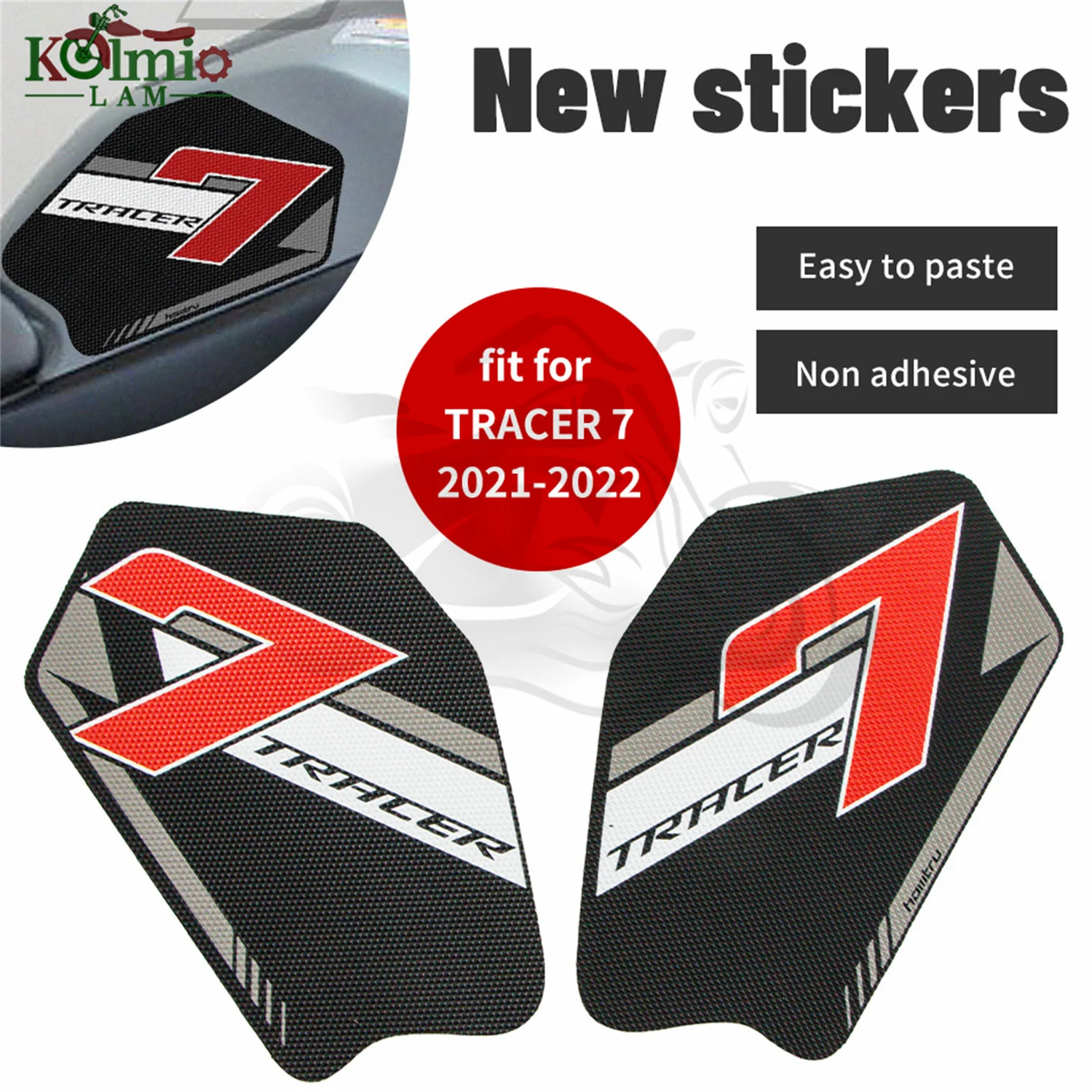 Fit for YAMAHA 2020 - 2022 TRACER 700 700GT Side Tank Pad Protector Stickers Gas Knee Grip Traction Decal Tracer700 R7 2021