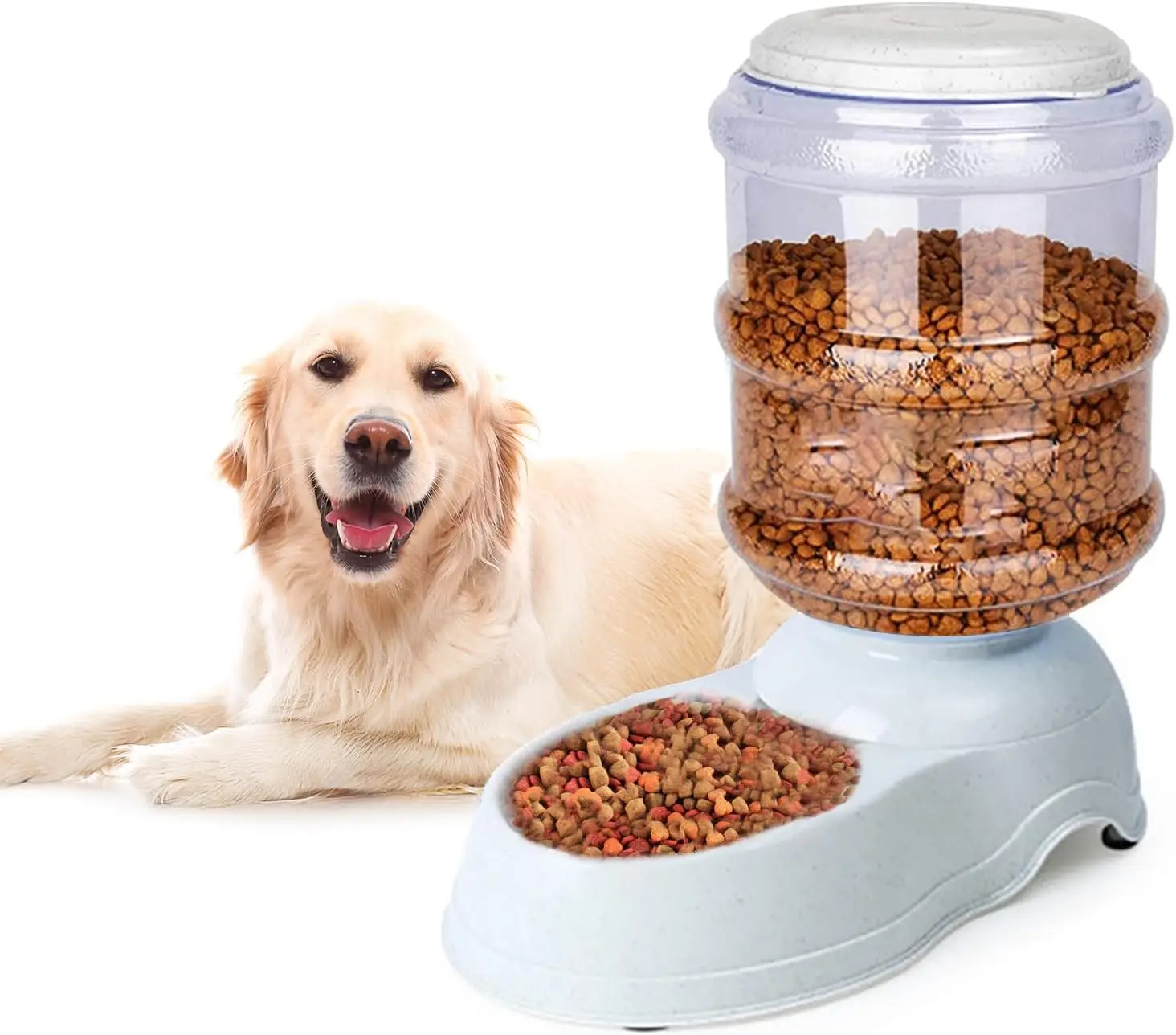 

Automatic Dog Feeders - 3 Gallon Gravity Food Dispenser for Large Dogs and Cats