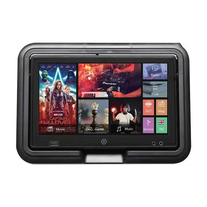 10 بوصة مقعد الحافلة الخلفي رصد أندرويد السيارات نظام تحديد المواقع VOD الترفيه LCD/IPS شاشة تعمل باللمس USB بطاقة SD نظام تحديد المواقع أندرويد السيارات