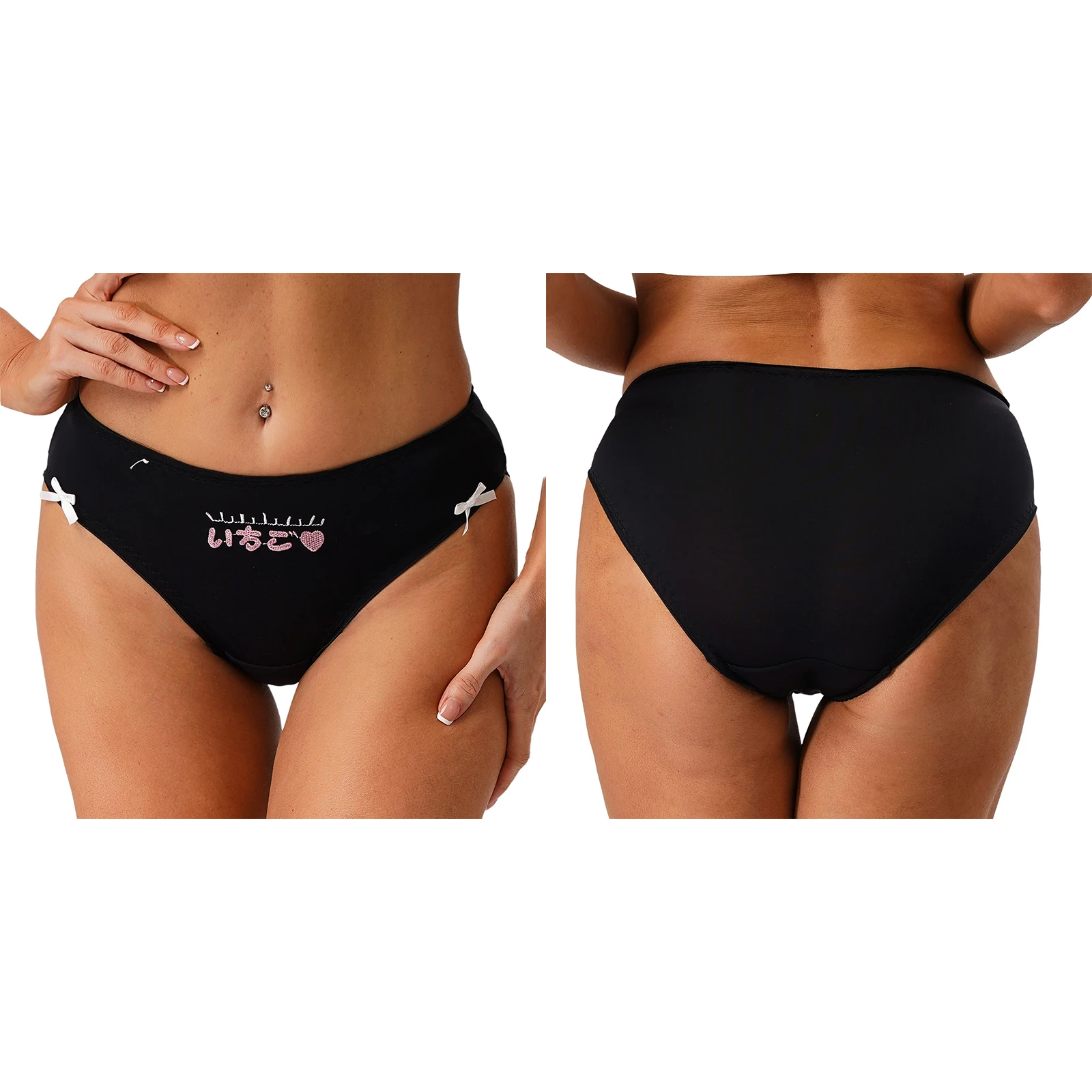 

Women Japanese Style Bunny Briefs Panties Breathable Comfortable Bowknot Decor Briefs Underwear for Lingerie Daily Underpants